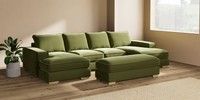 Large - U Shaped Double Chaise with Footstool