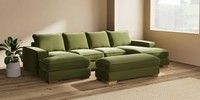 Large - U Shaped Double Chaise with Footstool