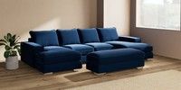 Large - U Shaped Double Chaise with Footstool