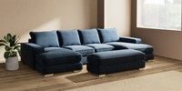 Large - U Shaped Double Chaise with Footstool