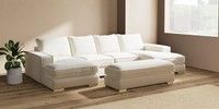 Large - U Shaped Double Chaise with Footstool