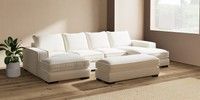 Large - U Shaped Double Chaise with Footstool
