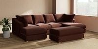 Large - U Shaped Double Chaise with Footstool