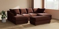 Large - U Shaped Double Chaise with Footstool
