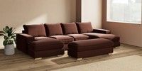 Large - U Shaped Double Chaise with Footstool