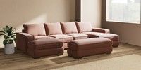 Large - U Shaped Double Chaise with Footstool