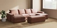 Large - U Shaped Double Chaise with Footstool