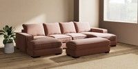 Large - U Shaped Double Chaise with Footstool