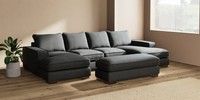 Large - U Shaped Double Chaise with Footstool
