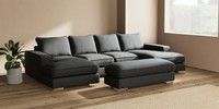 Large - U Shaped Double Chaise with Footstool