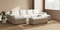 Large - U Shaped Double Chaise with Footstool