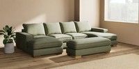 Large - U Shaped Double Chaise with Footstool