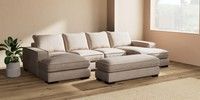 Large - U Shaped Double Chaise with Footstool