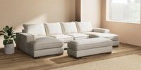 Large - U Shaped Double Chaise with Footstool