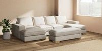 Large - U Shaped Double Chaise with Footstool