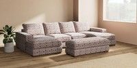 Large - U Shaped Double Chaise with Footstool