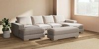 Large - U Shaped Double Chaise with Footstool
