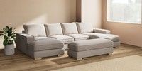 Large - U Shaped Double Chaise with Footstool