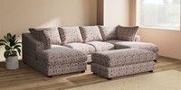 Large - U Shaped Double Chaise with Footstool