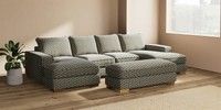 Large - U Shaped Double Chaise with Footstool