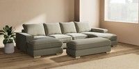 Large - U Shaped Double Chaise with Footstool