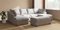 Large - U Shaped Double Chaise with Footstool