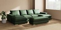 Large - U Shaped Double Chaise with Footstool