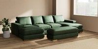 Large - U Shaped Double Chaise with Footstool