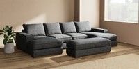 Large - U Shaped Double Chaise with Footstool
