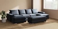 Large - U Shaped Double Chaise with Footstool