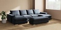 Large - U Shaped Double Chaise with Footstool