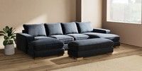 Large - U Shaped Double Chaise with Footstool