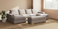 Large - U Shaped Double Chaise with Footstool