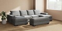 Large - U Shaped Double Chaise with Footstool