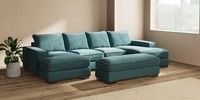 Large - U Shaped Double Chaise with Footstool