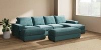Large - U Shaped Double Chaise with Footstool