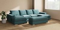 Large - U Shaped Double Chaise with Footstool