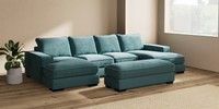 Large - U Shaped Double Chaise with Footstool