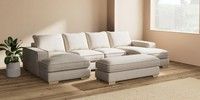 Large - U Shaped Double Chaise with Footstool