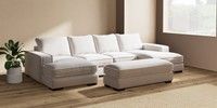 Large - U Shaped Double Chaise with Footstool