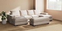 Large - U Shaped Double Chaise with Footstool