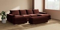 Large - U Shaped Double Chaise with Footstool