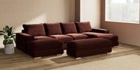 Large - U Shaped Double Chaise with Footstool