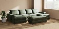 Large - U Shaped Double Chaise with Footstool