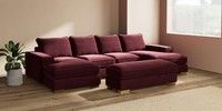 Large - U Shaped Double Chaise with Footstool