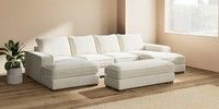 Large - U Shaped Double Chaise with Footstool