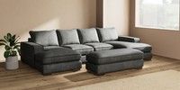 Large - U Shaped Double Chaise with Footstool