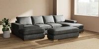 Large - U Shaped Double Chaise with Footstool