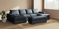 Large - U Shaped Double Chaise with Footstool