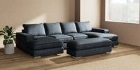 Large - U Shaped Double Chaise with Footstool